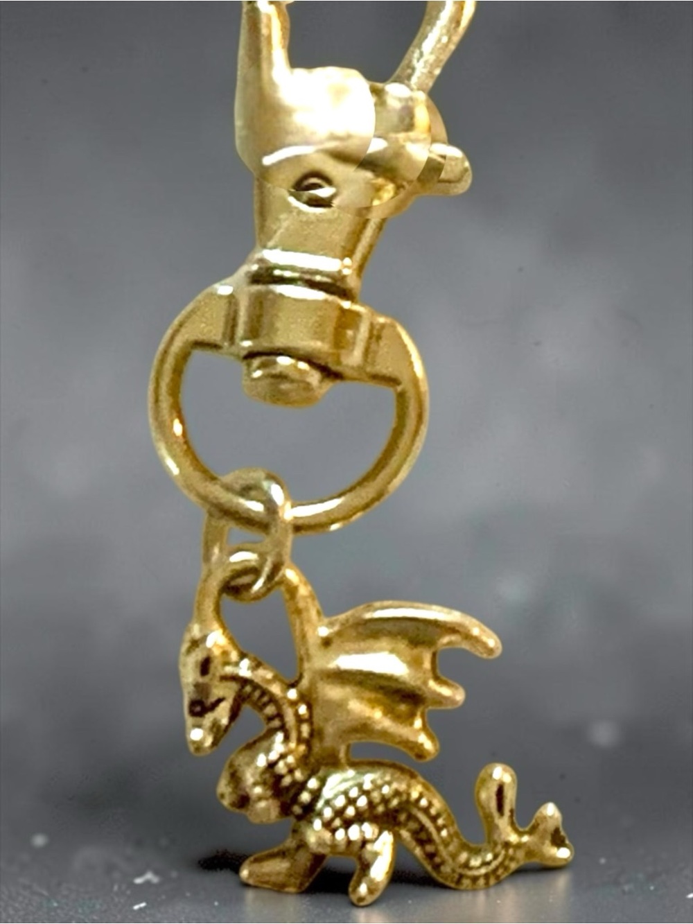 Stainless Steel Dragon Key Charm Key Holder - unisex & kids